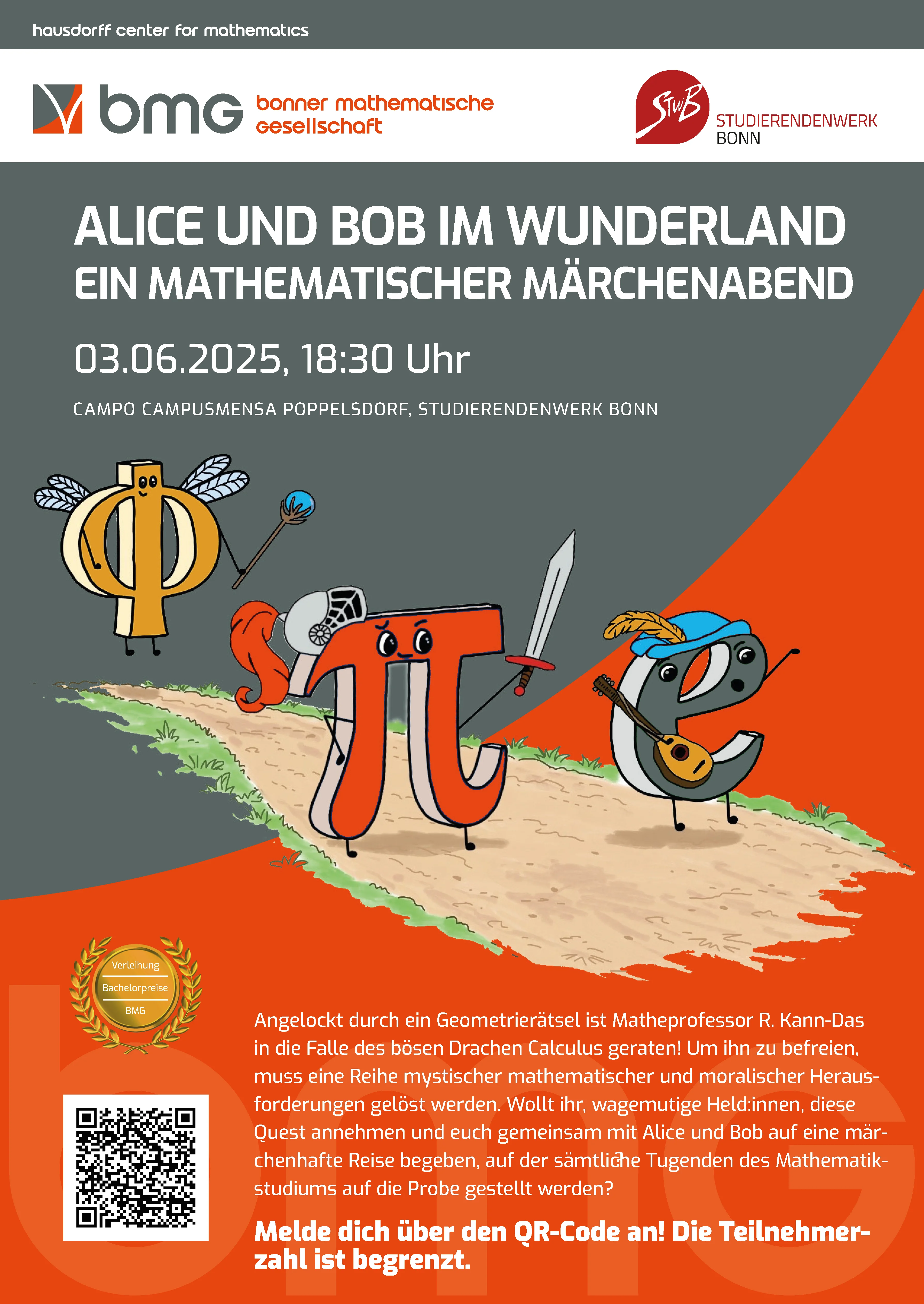Poster Alice und Bob im Wunderland